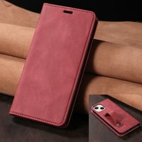 Bry Card Bagt Case Leather With Hand Strip Holder Card Card Kicktand Защитен заден капак Квадрат калъф за iPhone Case S249