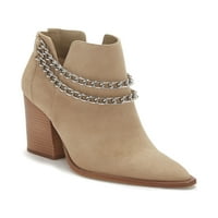 Vince Camuto Gallzy Tortilla Nude Leather Toe Toe Double Chain Booties