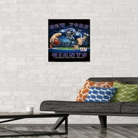 New York Giants - Плакат за стена на крайната зона, 14.725 22.375