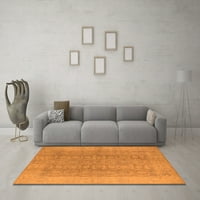 Ahgly Company вътрешен правоъгълник Ориентал оранжево традиционни килими, 5 '8'