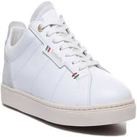 Pantofola d'Oro Montefino Low Men's White Lace Up Небрежни кожени обувки Plimsoll Размер 8