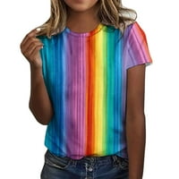 Женска небрежна риза за печат с къс ръкав Пуловер Блуза Hollown Tops Забележка Моля, купете един или два размера по -големи