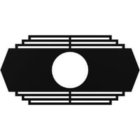 34 В 17 х 9 ИД 1 п Крайслер архитектурен клас ПВЦ Пиърсинг таван медальон, Черен