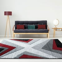 Обединени тъкачи на Америка драхма абстрактна зона килим, 3' 1'