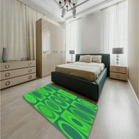 Ahgly Company Indoor Square Lime Lime Green Area Rugs, 7 'квадрат