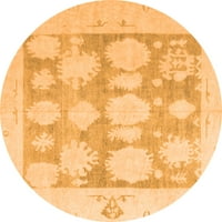 Агли Компания Вътрешен Кръг Ориенталски Оранжев Традиционна Зона Килими, 5 ' Кръг