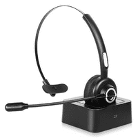 Удобни Bluetooth слушалки, UX безжични слушалки с микрофон, безжични слушалки за мобилен телефон с функция за изолация на шума за зареждане на микрофон за Xiaomi Redmi Note с док за зареждане