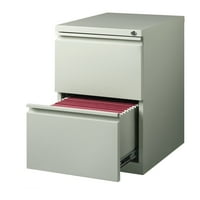 Hirsh 20 Deep Mobile Mobile Pedestal File Cabint чекмедже файл-файл, ширина на буквата, сиво