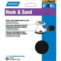 Norton Home Product Hook & Loop Slanding Disc, Grit, 6 PK 25