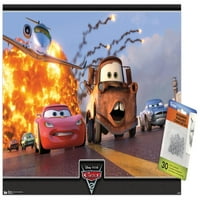 Disney Pixar Cars - Action Trio Stall Poster с бутални щифтове, 14.725 22.375