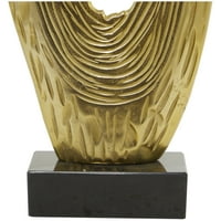 15 50 Златна алуминиева сълза абстрактна Скулптура с черна основа
