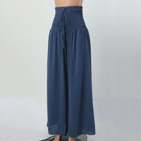 Дамски y2k панталони модни ежедневни еластични талии с висока талия разхлабени харема плътни цветни панталони за жени