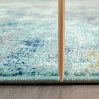 Съвременна площ килим абстрактни Аква, сив закрит разпръсна лесен за почистване