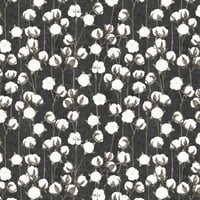 Пружини Творчески 44 памук Ферма шевни и занаятчийски плат от двора, черно и бяло