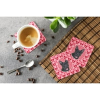 Carolines Treasures SS4498FC Australian Kelpie Hearts Love Valentines Day Coaster Coaster от 4, 1 2