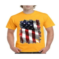 - Мъжки тениска с къс ръкав - Американски флаг 4 юли