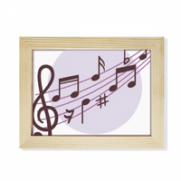 Кръгла форма Flappg Музикални бележки Десктоп Фото рамка картина изкуство Декорация картина