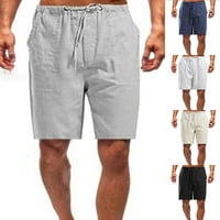 Мъжки Шорти Чино Плътен Цвят Лято Ежедневни Спортни Дишаща Плаж Половин Панталони