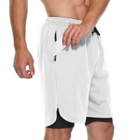 Мъжки в бягащи къси панталони Бързи сухи тренировки Атлетични шорти с джоб за телефона, до 3xl