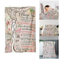 Отпечатан Свети Валентин плик за плик фланелен одеяло климатик одеяло подплатено одеяло за дрямка одеяло