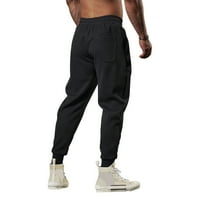 Суитчъри на човека еластична талия с пълна дължина панталони фитнес тренировка прави панталони за крака с джобове