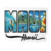 Стикер за стикер на островно наследство Maui Hawaii от Eddy Y