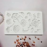 Направи си сам розово цвете силиконови форми Фондан торта декорация Инструменти за печене Ароматерапевтични декорации глини Епоксидни форми