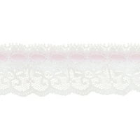 Ruffle Lace W лента - 3 4 12yd - бял и розов
