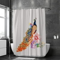 Баня душ завеса с куки ориенталски паук флорален стар стил вани вани полиестер водоустойчив душ завеси комплект тъкан декор лесен инсталирайте
