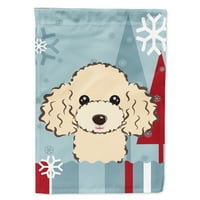 Carolines Treasures BB1754GF Зимна празнична ваканция Poodle Flag Garden Size Малък, многоцветен