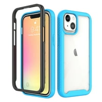 Калъф за iPhone XR, TechCircle в тънък хибриден ударен каучузов гъвкав Bumper Transparent Matte Anti-Slip Cover Защитен калъф за Apple iPhone XR, LightBlue