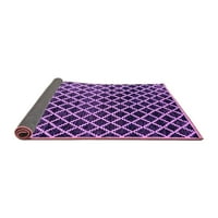 Ahgly Company Indoor Rectangle Abstract Purple Modern Area Rugs, 6 '9'