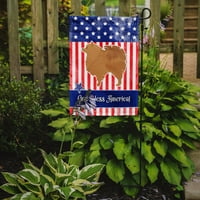 Carolines Treasures BB3342GF USA PATRIOTIC POMERANIAN FLAG GARDEN SIZE SMALL, МНОГОКЛОРНА