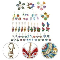 5D DIY Пълен диамантен рисунка Ключови вериги вериги Кийринг Арт Занаят за занаятчийска чанта декор