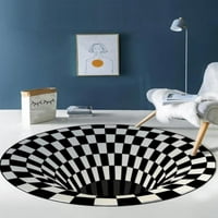 3D вихър отпечатани кръгли зони килим мат за домашна стая за игрална спалня Подая за вана мат за килим готино 3d капан Неплъзгащ се килим