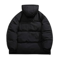 Homadles зимни якета за мъже цип ежедневни качулки яке палто черен размер xxl