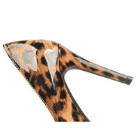 Eloshman Ladies Lightweight Leopard Print Ress Beaks Party Ressing Nonslip Poicky Toe Seeled Sandals