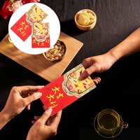 Frcolor китайски стил червени пликове хартия Нова година чанти за пари