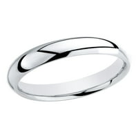 Дами комфорт приляга сватбена лента пръстен в среброто на стерлинги