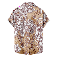 Paisley Pattern Print риза Модна тениски с къс ръкав за лятото с джоб за гърдите