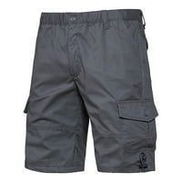 Мъжки товарни къси панталони плюс размер еластична талия на талия отпечатани Y2K улични дрехи Класически товари с много джобове