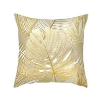 Какина с клирънс златни листа хвърлят възглавница покрива кадифе фланел възглавница възглавница за диван