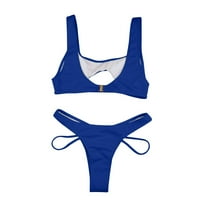 IOPQO BIKINI комплекти за жени жени Bandeau Bikini Bikini Set Push Up Brazilian Swimswear Beach -Bear