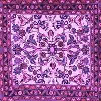 Ahgly Company Indoor Rectangle Animal Purple Traditional Area Rugs, 5 '8'