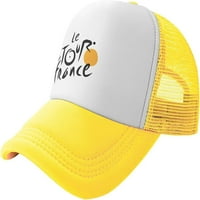 Le Tour of France Slogan Unise Unise Adult Advermable Mesh Hats Бейзболна шапка шапка за камион за мъже жени черно