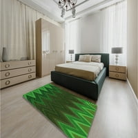 Ahgly Company вътрешен правоъгълник с шарени тъмни горски зелени площи килими, 5 '7'