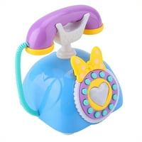 Музикална играчка, двуезична образователна синя музикална телефонна играчка Музикална телефонна телефонна играчка, играчка Подарък Момичета за бебета деца