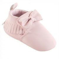 Hudson Baby Baby Nfant Girl обувки Moccasin, меко розово, 12- месеца