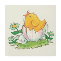 Платно изкуство 'пиле в яйце' от Бевърли Джонстън