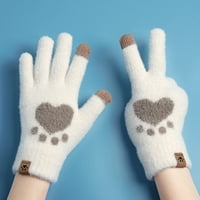 Рудени ръкавици двойка ежедневно износване на плетено функционално устойчиви на студено жени ръкавици